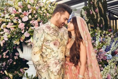 Arbaaz Khan and Sshura Khan Bloom in Floral Ensembles for Wedding